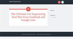 Desktop Screenshot of laserfocusedleads.com
